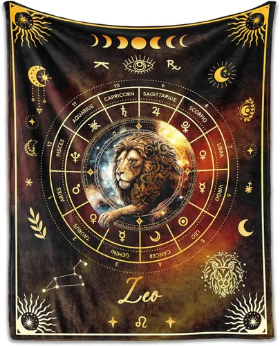 Vista 30 de Manta Acuario para Regalos, 40" x 30" Manta Rectangular de Franela del Zodiaco Acogedora, Regalo para Niños Niñas Adolescentes Mujeres Hombres