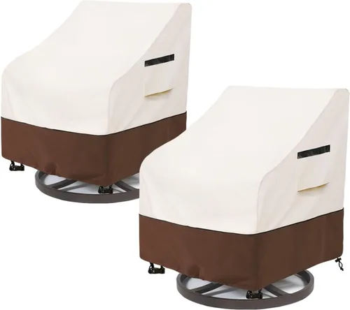 Vista 16 de Cubiertas para juego de muebles de patio Aacabo para 3 piezas de bistró al aire libre, cubierta impermeable 100% para muebles de exterior para 2