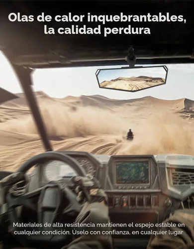 Vista 7 de KEMIMOTO Espejo Retrovisor UTV, Espejo UTV SXS con Vista Clara con Abrazadera de Aluminio de Bajo Perfil Ajustable de 360° de 3.8-5 cm Compatible