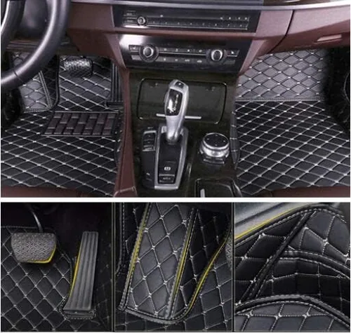 Vista 2 de Alfombrillas personalizadas para el piso del automóvil, se ajusta al 98% de los sedán, SUV, deportivos, protectores de cuero impermeables, alfombras