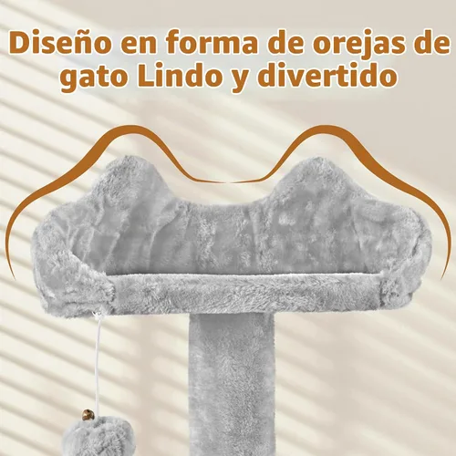 Vista 7 de Yaheetech Árbol para gatos resistente de varios niveles de 70 pulgadas