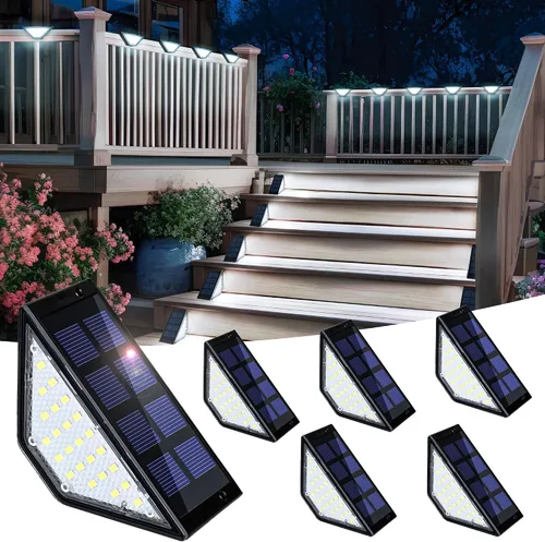 Vista 14 de Luces solares para escalones, luces de escalera para exteriores