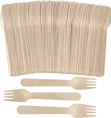 Vista 10 de 1000 cucharas de madera desechables, cucharas de bambú natural de 6.3 pulgadas, compostables y biodegradables, ideales para comer, manualidades