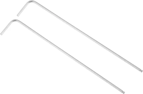 Vista 8 de uxcell Llave hexagonal de extremo de bola de 1/4", herramienta de reparación de brazo largo en forma de L 40Cr, SAE 2 piezas