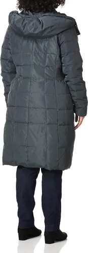 Vista 2 de Cole Haan Women's Taffeta Down Coat with Bib Front and Dramatic Hood