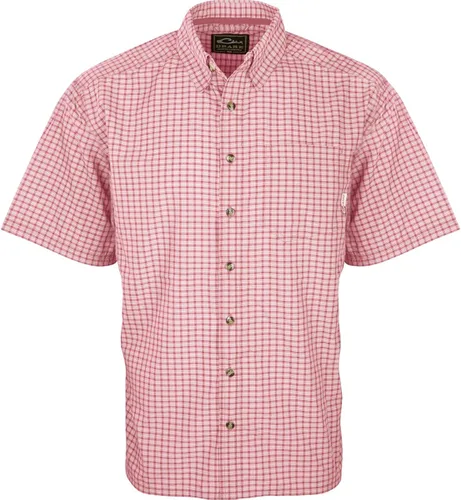 Vista 2 de Drake Camisa de cuadros Featherlite SS, Color Niagra