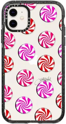 Vista 24 de Funda Impact de CASETiFY para iPhone 11 - Tiempo A Solas de Esther Kim - Negro Claro