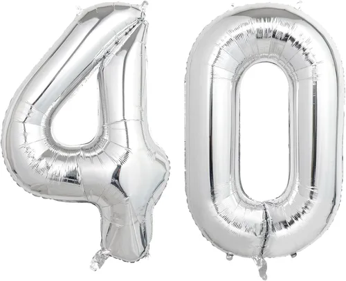 Vista 72 de Globos gigantes de números negros de 40 pulgadas, globos de aluminio de Mylar con helio para cumpleaños, globo número 0 para decoración de fiestas