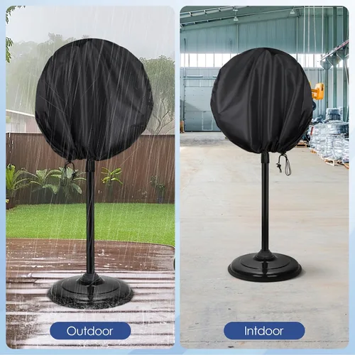 Vista 5 de Cubierta de polvo industrial para ventiladores de 18 a 20 pulgadas, protector de ventilador impermeable de tela Oxford para exteriores con cierre