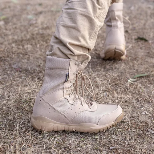 Vista 6 de Men's LD Lightweight Combat Boots MicrofiberSuede Leather Military Tactical Boots