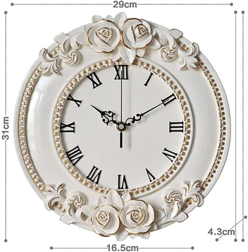 Vista 4 de BESTOYARD Reloj de pared con timbre para mujer, estilo europeo, delicado reloj práctico, decoración para el hogar, 1 ud