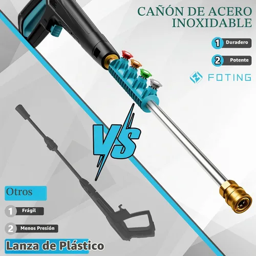 Vista 7 de Lavadora de presión 5000Max con pantalla táctil ajustable de 8 niveles, cable de alimentación de 35 pies con GFCI, 4 boquillas de conexión rápida