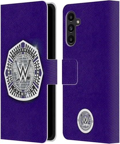 Vista 246 de Head Case Designs Officially Licensed WWE Cruiserweight Champion Title Belts Leather Wallet Case Compatible with Samsung Galaxy A07 4G Campeón