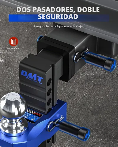 Vista 2 de OMT - Juego de 2 pasadores de enganche de bloqueo con pasador de 5/8
