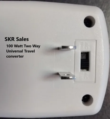 Vista 2 de SKR N'STAR - Convertidor de transformador de voltaje de viaje universal de 100 vatios para subir y bajar
