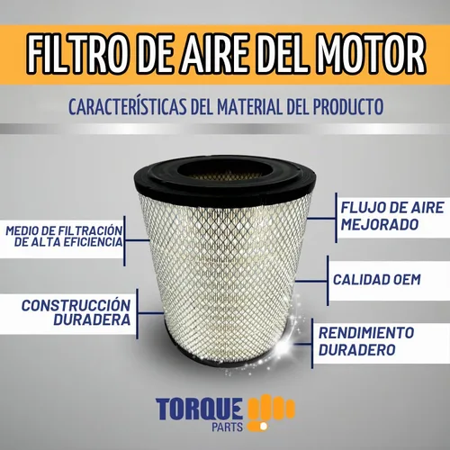 Vista 2 de Filtro de aire de motor TORQUE compatible con modelos seleccionados de Freightliner 1 Paquete