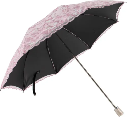 Vista 97 de Honeystore Sombrilla bordada con flor 3D plegable UV con encaje clásico