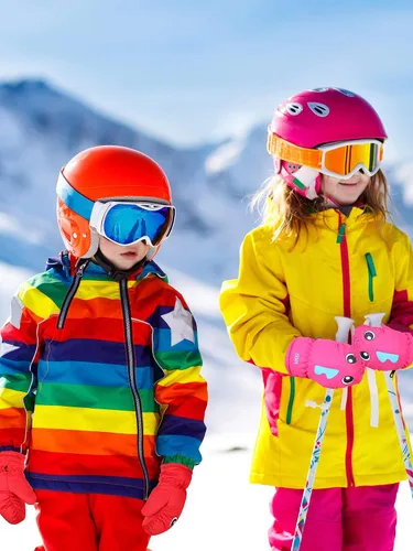 Vista 4 de 6 pares de guantes de esquí para niños de invierno y nieve, impermeables y cálidos, unisex para niños de 3 a 5 años