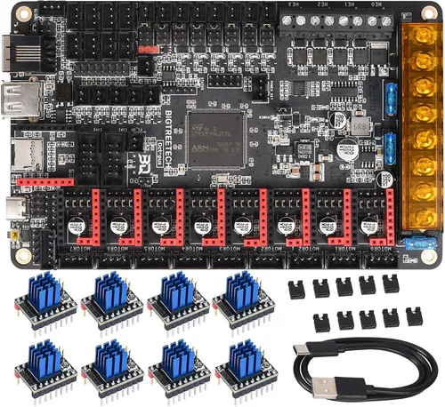 Vista 10 de BIGTREETECH Octopus V1.1 - Placa de control de 32 bits compatible con TMC2209, controlador de pasos TMC2208, soporte para firmware Klipper DIY