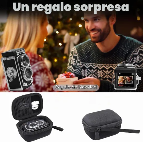 Vista 9 de Estuche para Cámara para Cámara Vintage Mini Digital CHUZHAO, Compatible con Cámara Compacta Retro de Estilo TLR Portátil Pequeña de Autofoco