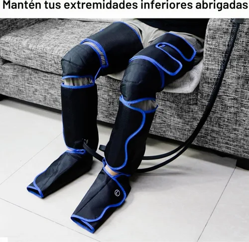 Vista 6 de FSA Masajeador de piernas de compresión de aire para circulación y alivio del dolor, botas de compresión de piernas completas con correas