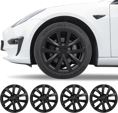 Vista 9 de Tapacubos modelo 3 – 18 pulgadas Aero cubiertas de rueda de repuesto 18 pulgadas modelo S a cuadros Arácnidos versión tapas de cubo compatibles