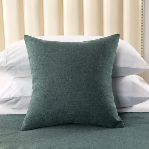 Vista 10 de AMBERIS 2 fundas de almohada (45×45cm) (sin relleno) azul, de imitación a lino decorativo 2 fundas de almohada (sin relleno) para el hogar y el hotel