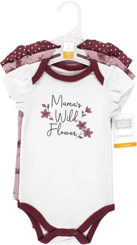 Vista 269 de Hudson Baby baby-girls Cotton Bodysuits 3-pack