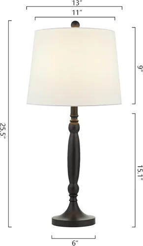 Vista 7 de Maxax Juego de 3 lámparas de mesa y lámpara de pie, lámparas tradicionales con pantalla de tela de lino blanco para sala de estar, dormitorio, sala
