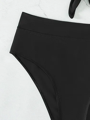 Vista 4 de GORGLITTER Traje de baño de 2 piezas para mujer, conjunto de bikini de cintura alta