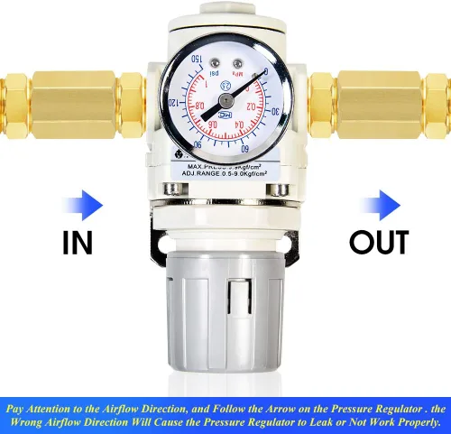 Vista 5 de TAILONZ PNEUMATIC Regulador de presión de los accesorios del compresor de aire del NPT del 1/2 pulgada para los sistemas de aire comprimido AR4000-04