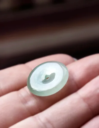 Vista 3 de Dahlia Collar eterno de jade en forma de círculo, jadeíta de grado A certificada de Birmania auténtica para la paz
