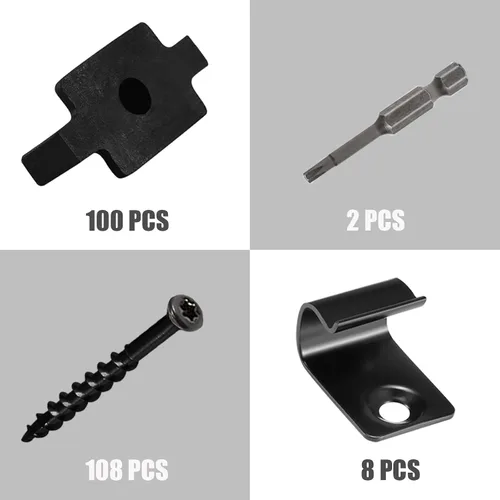 Vista 2 de Clips de cierre ocultos, clips de cubierta compuestos y sujetadores ocultos de cubierta con kit universal de clips de arranque de acero inoxidable