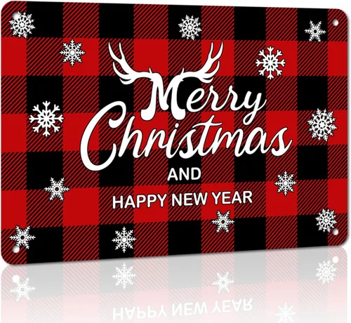Vista 6 de YOTQUULKI Divertido letrero de lata de Navidad con texto en inglés «May You Never Be Too Grown Up to Search the Skies on Christmas Eve», letreros