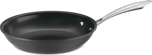 Vista 6 de Sartén antiadherente con tapa Cuisinart GreenGourmet, anodizado durable, Parrilla cuadrada, Negro