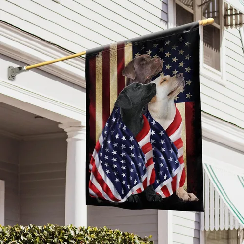 Vista 30 de Bandera Americana - Divertido Perro Pastor Alemán Bandera Americana TQN2748F, 3x5 pies. Bandera - Banderas de EE. UU. Poliéster Premium - Bandera
