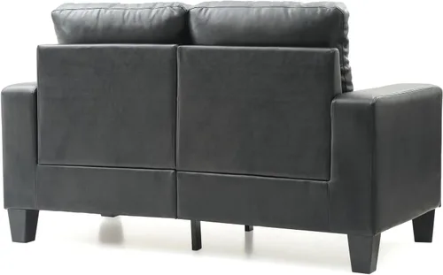 Vista 6 de Newbury PF-G463A-L - Sofá recto con brazo acampanado y acabado negro