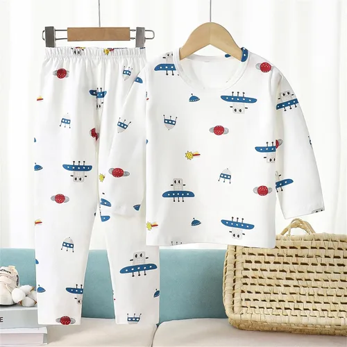Vista 2 de Ropa de bebé recién nacida, ropa de otoño e invierno, sudadera de manga larga, pantalones de animales, conjunto de ropa de descanso