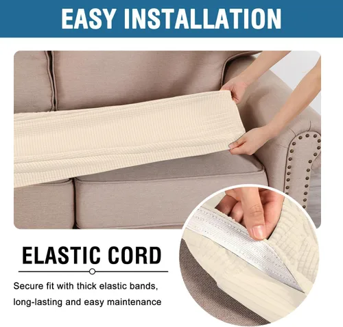 Vista 135 de H.VERSAILTEX Fundas de Cojín de Asiento Individuales Super Elásticas Fundas de Sofá Fundas de Cojín de Sofá Fundas Deslizables Juegos Tela de Sarga