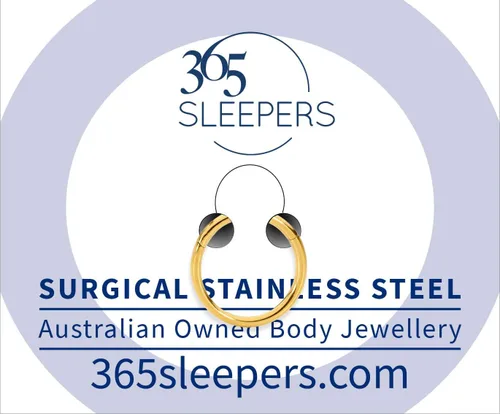 Vista 18 de 365 Sleepers - Piercing para el cuerpo de acero quirúrgico 316L, 20G, 18G, 16G, 14G, 12G, 10G, 8G, 6G, con sección abisagrado, se vende por unidad
