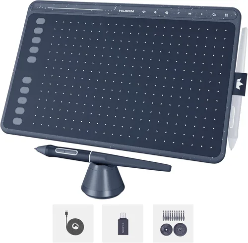 Vista 9 de HUION Tableta gráfica de la tableta de dibujo H420X con la presión