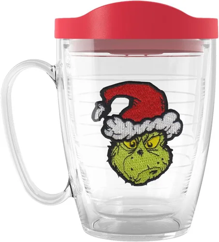 Vista 11 de Tervis Dr. Seuss - Grinch Grinchy Claus hecho en Estados Unidos Vaso aislado de doble pared para viajes mantiene las bebidas frías y calientes, 16