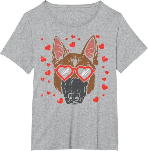 Vista 101 de Camiseta de regalo para perro con cara de pastor alemán, Negro, S