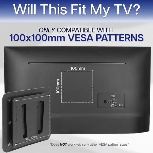 Vista 3 de VIVO Juego de soporte de TV para RV de polímero plástico antioxidante de liberación rápida para pantallas de hasta 43 pulgadas y 30 libras, perfil