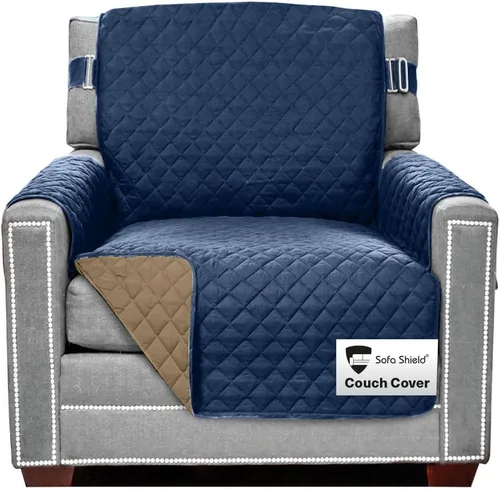 Vista 47 de Sofa Shield - Funda para sofá Loveseat con correa patentada, protector de cojín, funda reversible diseñada en EE. UU. resistente a manchas