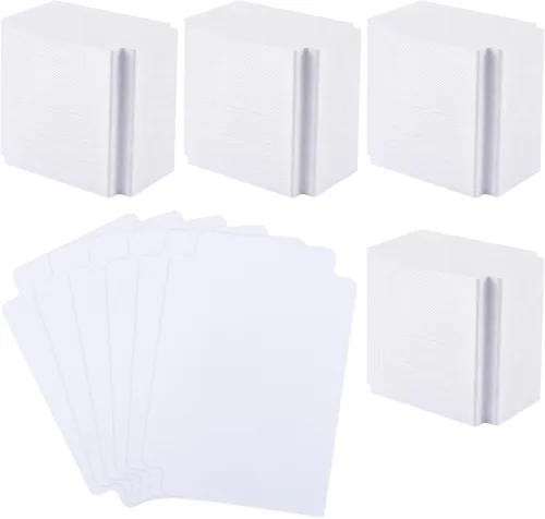 Vista 7 de 50 separadores de tarjetas intercambiables de plástico, separador esmerilado con pestañas, vertical estándar compatible con Games Sports TCG, 2.7 x