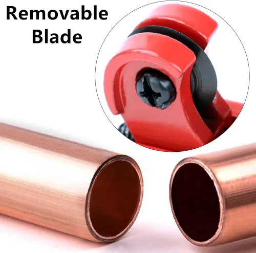 Vista 4 de Cortador de tubos, 0.118-0.866 in (1/8 a 7/8 pulgadas) ajustable, cortador de tubos rígidos de alta resistencia para tubos de acero inoxidable
