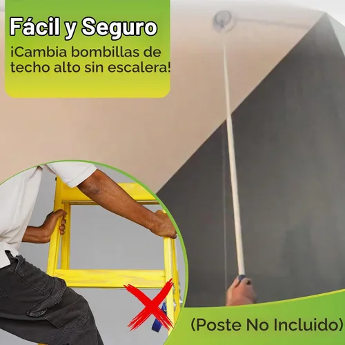 Vista 8 de Dreyoo Juego de 3 cambiadores de bombillas, poste no incluido, amarillo