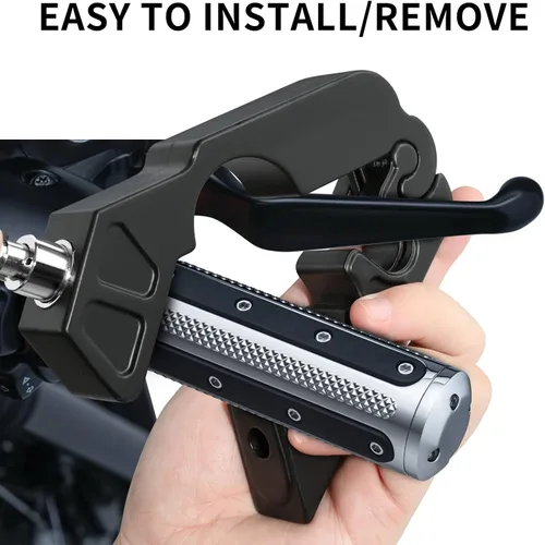 Vista 2 de Enmja Cerradura de agarre de motocicleta resistente, cerradura antirrobo para motocicletas, scooters, ciclomotores, cuatrimotos, motos todoterreno