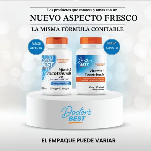 Vista 2 de Doctor's Best Los tocotrienoles de vitamina E contienen el complejo de vitamina E de espectro completo biomejorado TocoGaia ULTRA™, 60